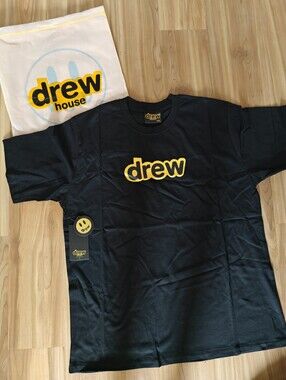 drew house Black Tee with Drew Logo
